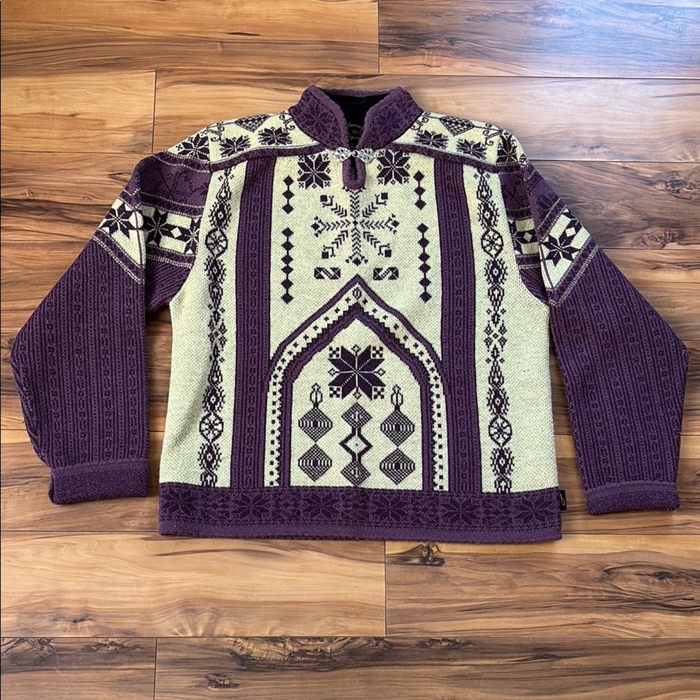 Women’s Purple and Yellow Sweater